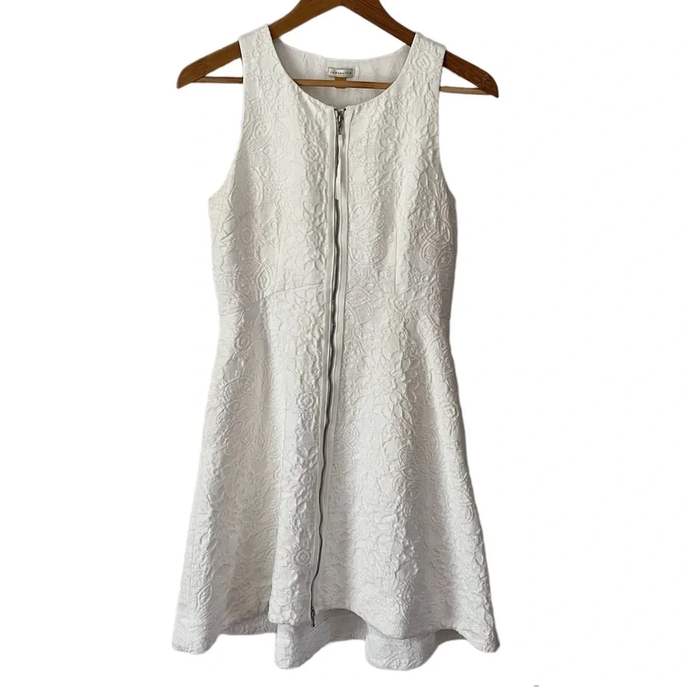 Leifsdottir High Tea Fit and flare Cocktail Dress in White Size 4 - Picture 2 of 12